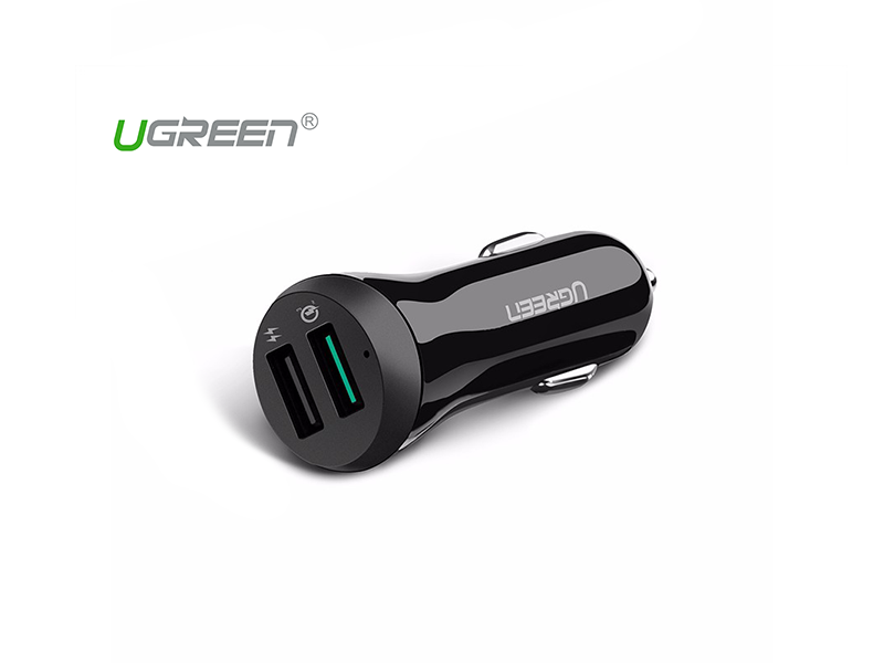 UGREEN Quick Charge 3.0 Dual USB Ports 30W Car Charger - Image 1